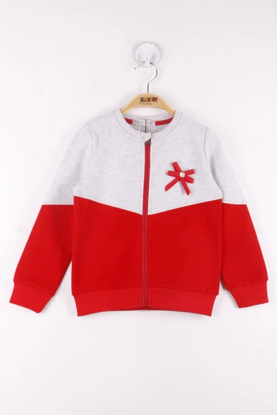 Toontoy Kız Çocuk Fiyonk Detaylı Garnili Hırka