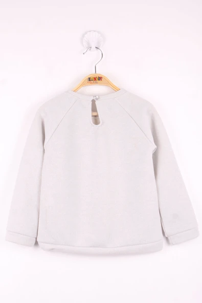 Toontoy Kız Çocuk Çanta Nakışlı Sweatshirt - 3