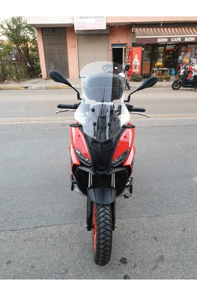 MOTOCAM Aprilia SR GT 200 Siperlik Ön Cam 2021 2024 Model 58cm Şeffaf Renkli 4mm