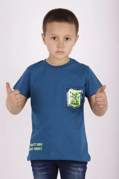 Toontoy Erkek Çocuk Cep Armalı Tişört - 9
