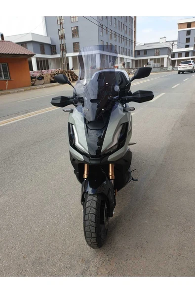 MOTOCAM Honda Adv 350 Siperlik Ön Cam 2023 2024 Model 60cm Açıkfüme Renkli 4mm ORTA BOYLU CAM
