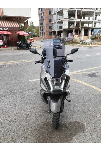 MOTOCAM kymco Skytown 125 Siperlik Ön Cam 2023 2024 Model 72cm Açıkfüme Renkli 4mm UZUN CAM