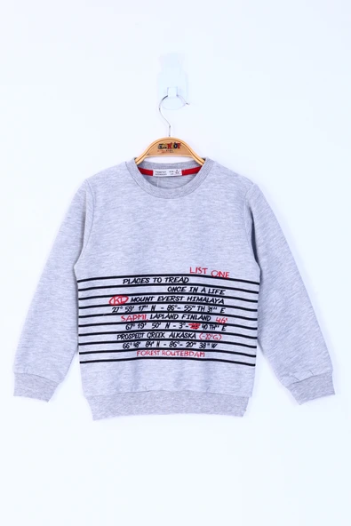 Toontoy Erkek Çocuk Yazı Baskılı Sweatshirt - 6