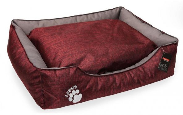 Lepus Dış Mekan Kedi Köpek Yatak Small BORDO EN36cm-BOY49cm-YÜK.20cm