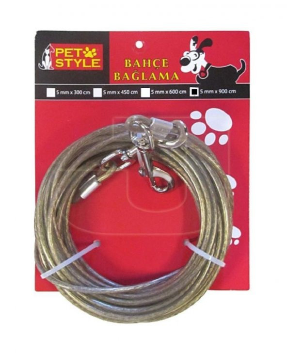 Pet Style Bahçe Bağlama Halatı 5mm 900 cm