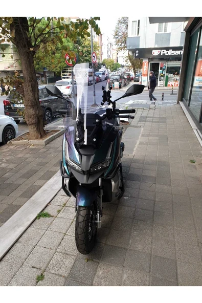 MOTOCAM Barossa ADV 125 Siperlik Ön Cam 2024 Model 57cm Açıkfüme Renkli 4mm KISA SPOR CAM