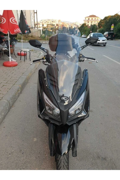 MOTOCAM Kymco Xtown 250 İ Siperlik Ön Cam 2020 2024 Model 83cm Şeffaf Renkli 4mm UZUN CAM