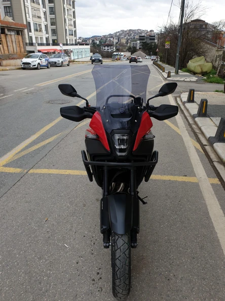MOTOCAM Honda NX 500 Ön Cam 2025 Model 44cm Açıkfüme Renkli 4mm UZUN TUR CAMI