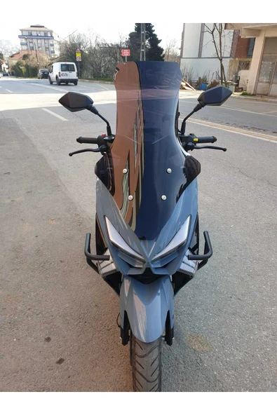 MOTOCAM Kuba Chia 125 Siperlik Ön Cam 2023 2024 Model 78cm Siyah Renkli 4mm UZUN CAM