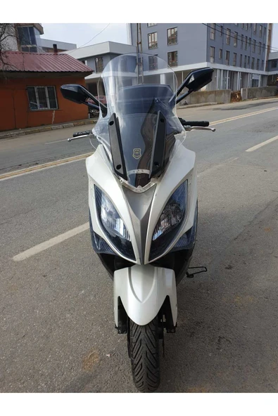 MOTOCAM Kymco Xciting 400 İ Siperlik Ön Cam 2015 Model 72cm Şeffaf Renkli 4mm UZUN CAM