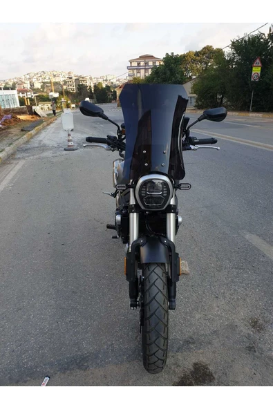 MOTOCAM Voge ACX 525 Siperlik Ön Cam 2023 2024 Model 58cm Siyah Renkli 4mm