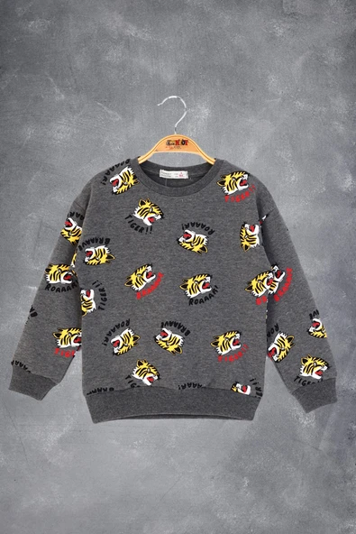 Toontoy Erkek Çocuk Tıger Baskılı Sweatshirt - 7