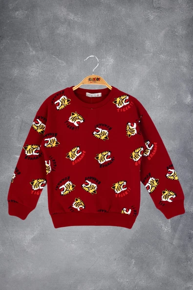 Toontoy Erkek Çocuk Tıger Baskılı Sweatshirt - 10