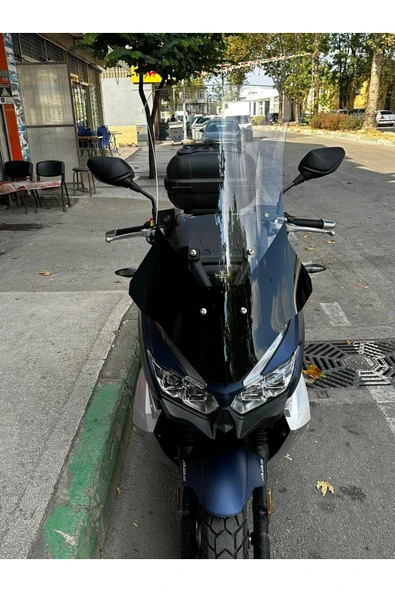 MOTOCAM RKS Blade Siperlik Ön Cam 2023 2024 Model 65cm Şeffaf Renkli 4mm ORTA BOYLU CAM