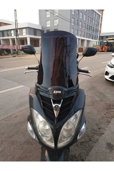 MOTOCAM Sym Joyride 200 Siperlik Ön Cam 2009 2018 Model 53cm Siyah Renkli 4mm