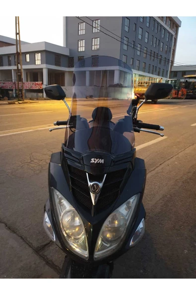 MOTOCAM Sym Joyride 200 Siperlik Ön Cam 2009 2018 Model 53cm Açıkfüme Renkli 4mm