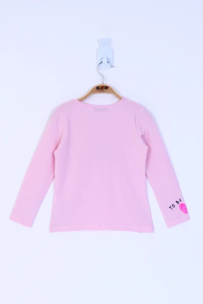 Toontoy Kız Çocuk Relax Fit Bisiklet Yaka Baskılı Pul İşlemeli Sweatshirt - Penye - Resim 6