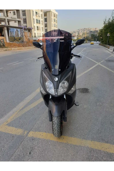 MOTOCAM Sym Joymax250 İ Siperlik Ön Cam 2013 2017 Model 65cm Siyah Renkli 4mm ORTA BOYLU CAM İADESİ YOKTUR