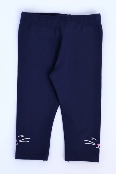 Toontoy Kız Bebek Kedi Nakışlı Tayt - 2