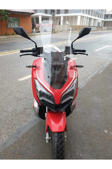 MOTOCAM RKS Reale 125 Siperlik Ön Cam 2023 2024 Model 65cm Şeffaf Renkli 4mm ORTA BOYLU CAM