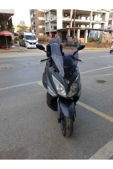 MOTOCAM Sym Joymax250 İ Siperlik Ön Cam 2013 2017 Model 65cm Açıkfüme Renkli 4mm ORTA BOYLU CAM
