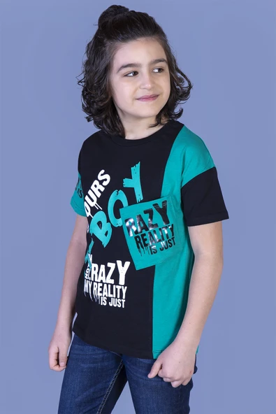 Toontoy Erkek Çocuk Garnili Cep Detaylı Tişört - Resim 8