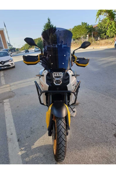 MOTOCAM RKS QJ SVT 650 X Siperlik Ön Cam 2023 2024 Model 50cm Siyah Renkli 4mm