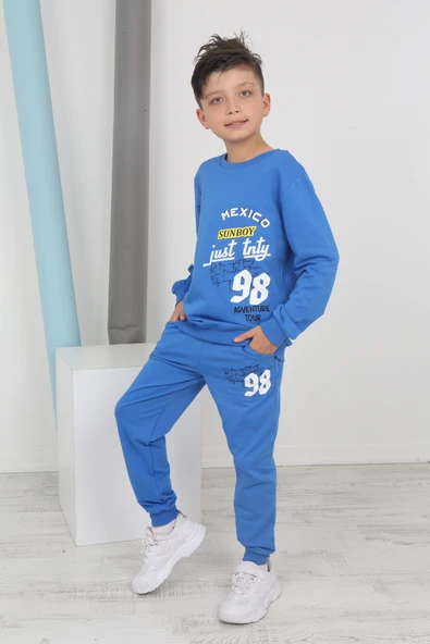 Toontoy Erkek Çocuk Just Tnty Baskılı Eşofman Takım - 9