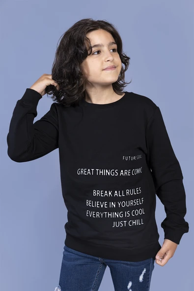 Toontoy Erkek Çocuk Kabartma Baskılı Sweatshirt - 5