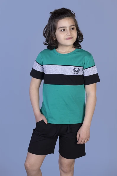 Toontoy Erkek Çocuk Garni Detaylı Nakışlı Takım - 9