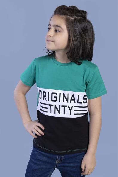 Toontoy Erkek Çocuk Garni Detaylı Baskılı Tişört - 12