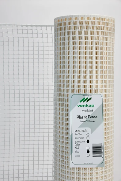 Vonkap Beyaz Balkon Filesi - 1x3 m | 20 mm Gözlü Kedi ve Köpek Koruma Filesi | Evcil Hayvan Güvenlik Filesi - Resim 3