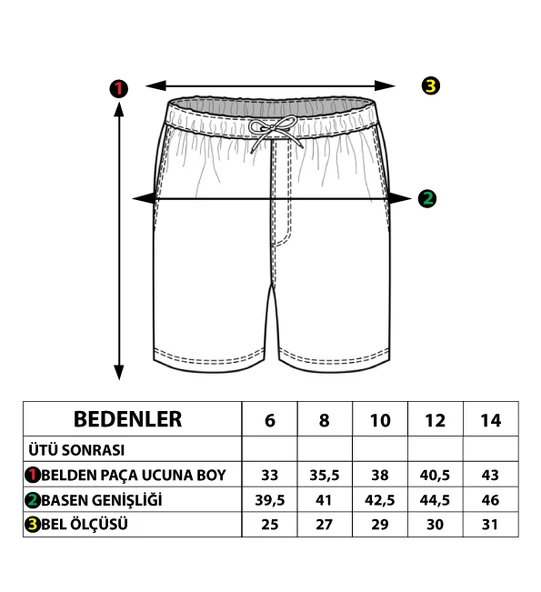 Toontoy Erkek Çocuk Fermuar Detaylı  Baskılı Şort - Resim 4
