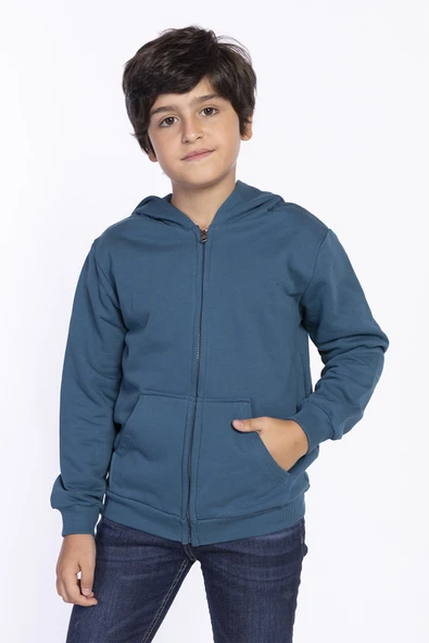 Toontoy Kız Ve Erkek Çocuk Kanguru Cepli Hırka - 5