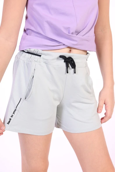 Toontoy Kız Çocuk Back To You Nakışlı Şort - 4