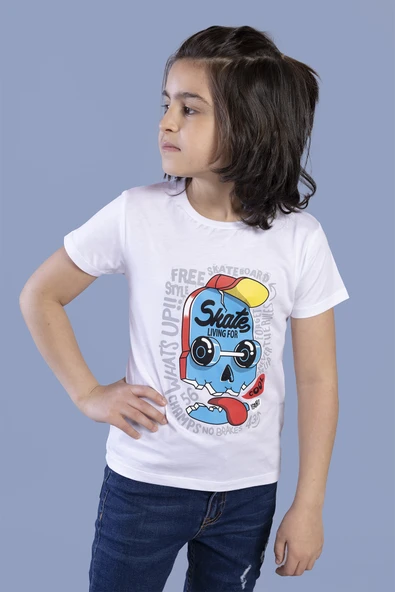 Toontoy Erkek Çocuk Skate  Baskılı Tişört - 11