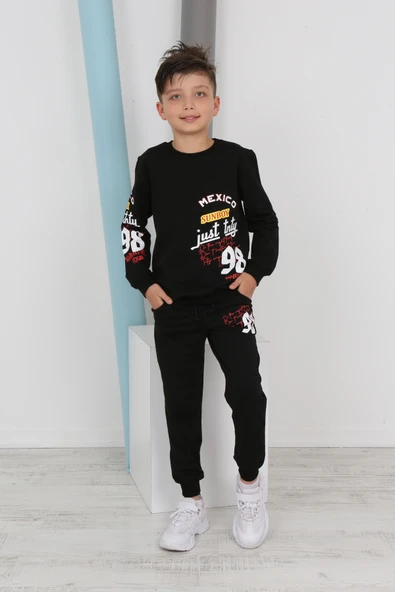 Toontoy Erkek Çocuk Just Tnty Baskılı Eşofman Takım - 6