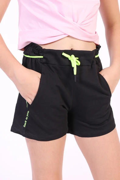 Toontoy Kız Çocuk Back To You Nakışlı Şort - 9