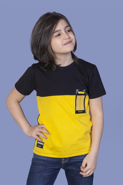 Toontoy Erkek Çocuk Garnili Cep Aksesuarlı Tişört - 9