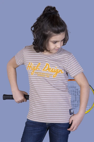 Toontoy Erkek Çocuk Nakışlı Kumaşı Çizgi Detaylı Tişört - Resim 2