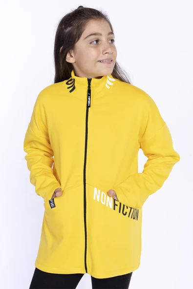 Toontoy Kız Çocuk Baskılı Uzun Hırka - 6