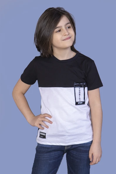 Toontoy Erkek Çocuk Garnili Cep Aksesuarlı Tişört - 7