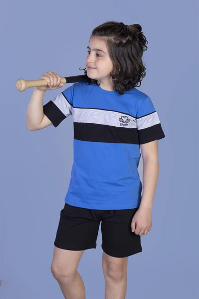 Toontoy Erkek Çocuk Garni Detaylı Nakışlı Takım - 5