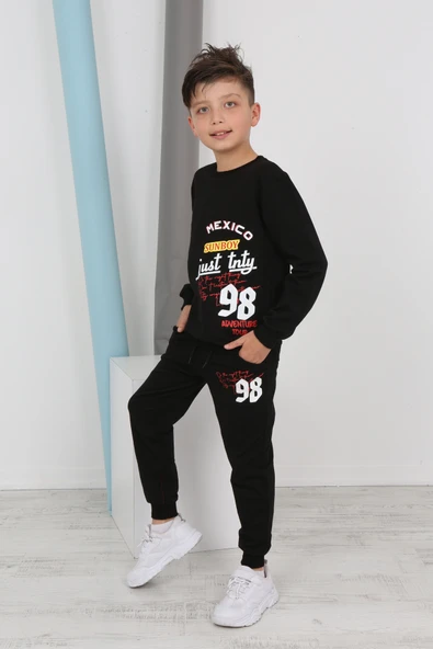 Toontoy Erkek Çocuk Just Tnty Baskılı Eşofman Takım - 7