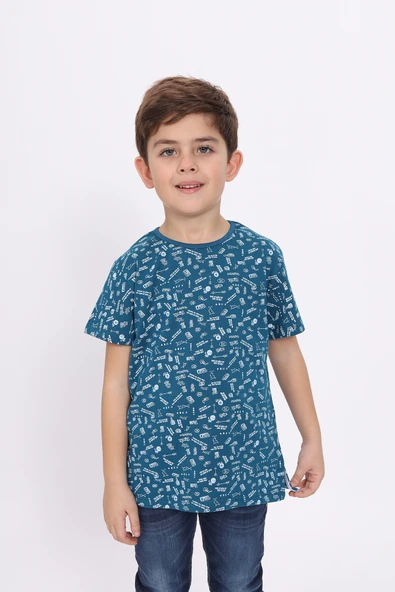 Toontoy Erkek Çocuk Komple Baskılı Tişört - Resim 4