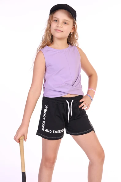 Toontoy Kız Çocuk Enjoy Today Baskılı Şort - 7