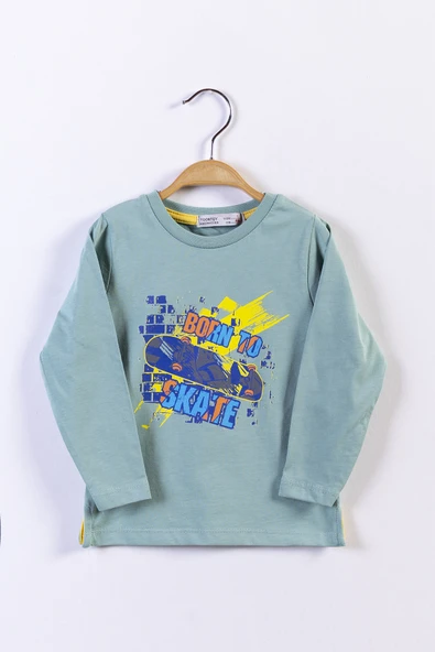 Toontoy Erkek Çocuk Kaykay Baskılı Tişört