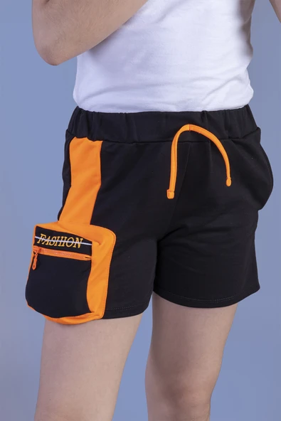 Toontoy Kız Çocuk Neon Uyumlu Çanta Detaylı Şort - 5