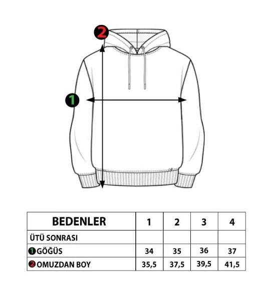 Toontoy Kız Çocuk Kapüşonlu Blok Renkli Sweatshirt - 5