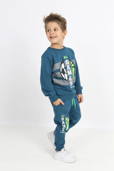 Toontoy Erkek Çocuk All Games Baskılı Eşofman Takım - 2